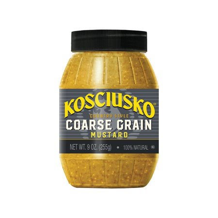 PLOCHMANS 9 oz Coarse Grained Country Style Kosciusko Mustard KOSCOARSEBARREL9